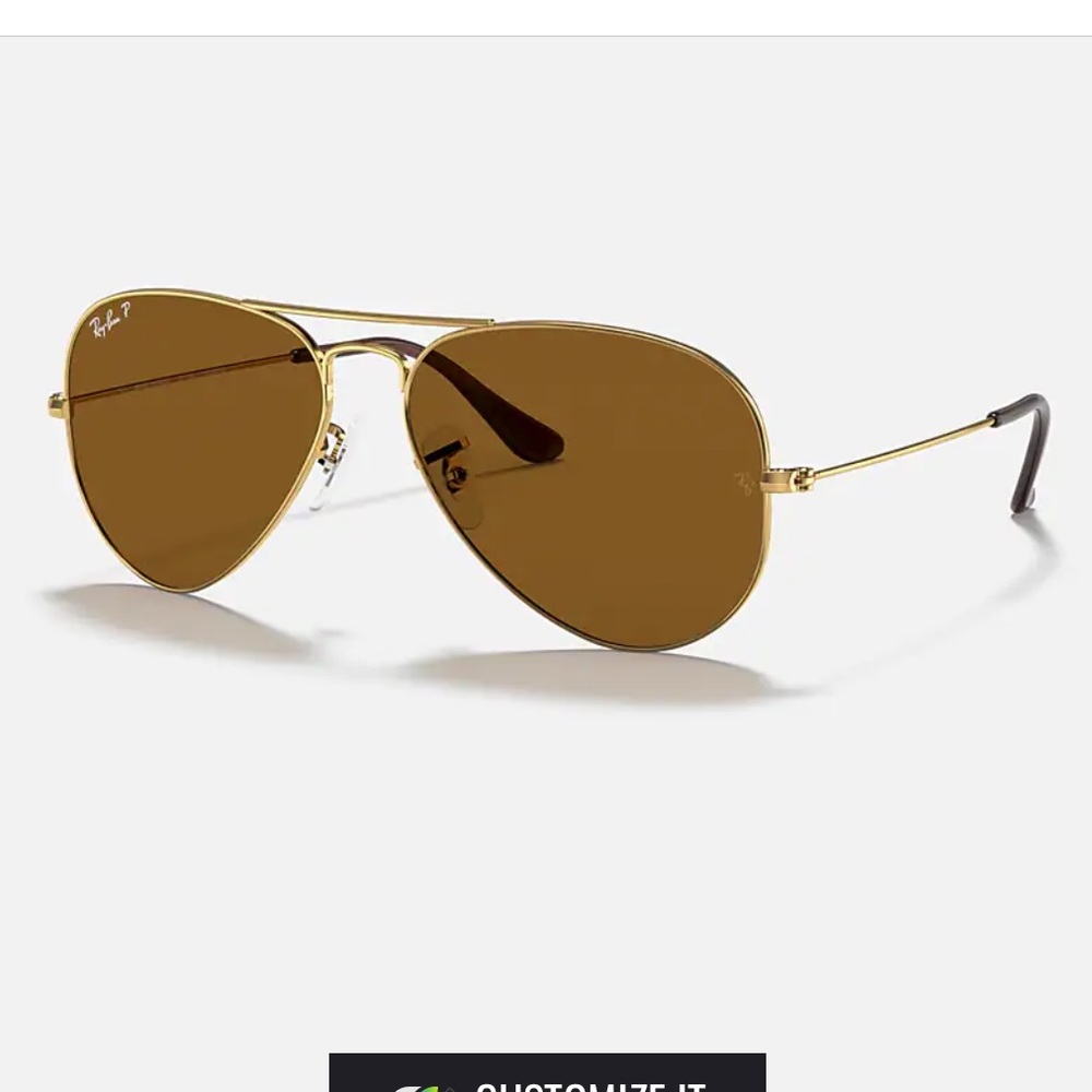 🍉SALE PRICE 🍉 Ray Ban Polarized Brown Aviator Classic B-15 Sunglasses